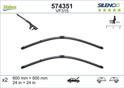 VALEO 574351 Číslo výrobce: VF315. EAN: 3276425743519.