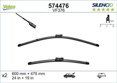 VALEO 574476 Číslo výrobce: VF376. EAN: 3276425744769.