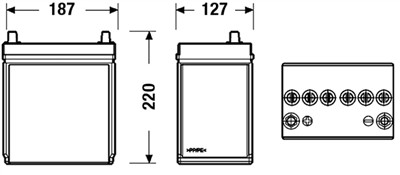 EXIDE EB357 Číslo výrobce: 53522GUG. EAN: 3661024034340.