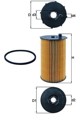MAHLE ORIGINAL OX 205/2D Číslo výrobce: 76817969. EAN: 4009026502389.