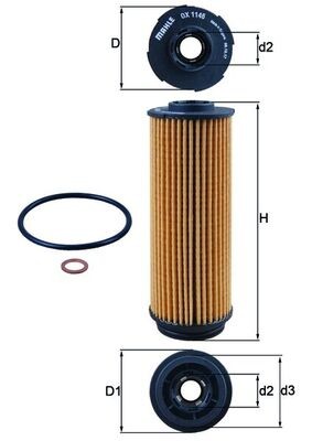 MAHLE ORIGINAL OX 1146D Číslo výrobce: 72426671. EAN: 4009026966396.