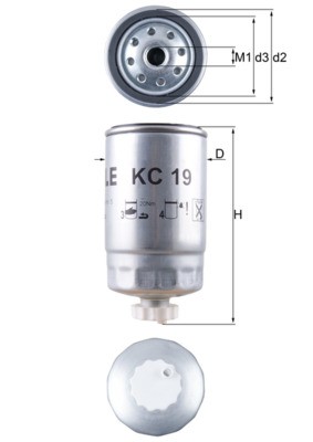 MAHLE ORIGINAL KC 19 Číslo výrobce: 77829906. EAN: 4009026009291.