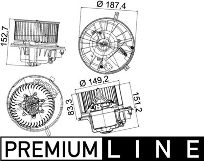 MAHLE ORIGINAL AB 149 000P Číslo výrobce: 351043221. EAN: 4057635015493.