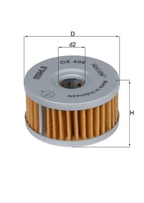 MAHLE ORIGINAL OX 408 Číslo výrobce: 70355327. EAN: 4009026511817.