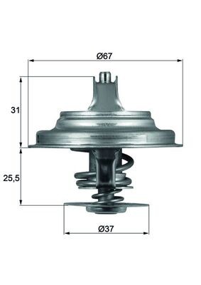 MAHLE ORIGINAL TX 25 80D Číslo výrobce: 2.114.80.312. EAN: 4250192927166.