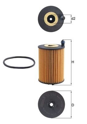 MAHLE ORIGINAL OX 1266D Číslo výrobce: 72499368. EAN: 4057635168496.