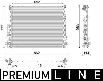 MAHLE ORIGINAL CR 2607 000P Číslo výrobce: 72524168. EAN: 4057635190206.