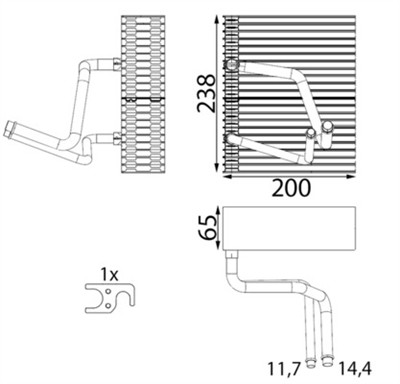 MAHLE ORIGINAL AE 287 000S Číslo výrobce: 72586597. EAN: 4057635256155.