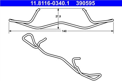 ATE 11.8116-0340.1 Číslo výrobce: 390595. EAN: 4006633330398.
