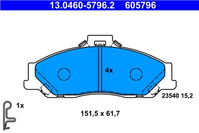 ATE 13.0460-5796.2 Číslo výrobce: 605796. EAN: 4006633486101.