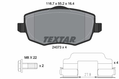 TEXTAR 2407301 Číslo výrobce: 24073. EAN: 4019722268199.