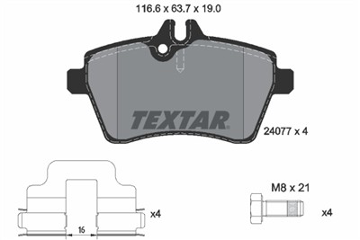 TEXTAR 2407701 Číslo výrobce: 24077. EAN: 4019722273698.