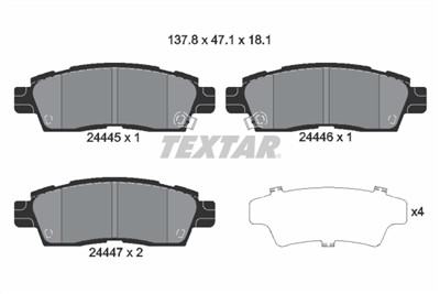TEXTAR 2444501 Číslo výrobce: 24445. EAN: 4019722286766.