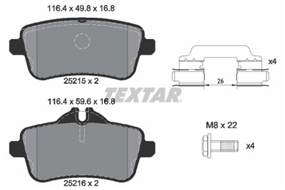 TEXTAR 2521509 Číslo výrobce: 25215. EAN: 4019722540783.