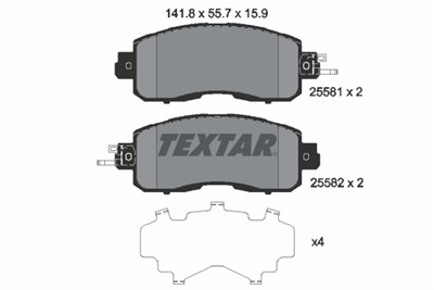 TEXTAR 2558101 Číslo výrobce: 25581. EAN: 4019722478161.