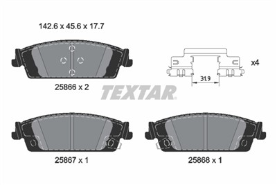 TEXTAR 2586601 Číslo výrobce: 25866. EAN: 4019722584350.