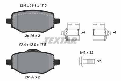 TEXTAR 2619801 Číslo výrobce: 26198. EAN: 4019722554162.