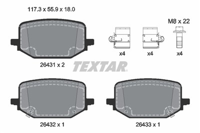TEXTAR 2643102 Číslo výrobce: 26431. EAN: 4019722608636.