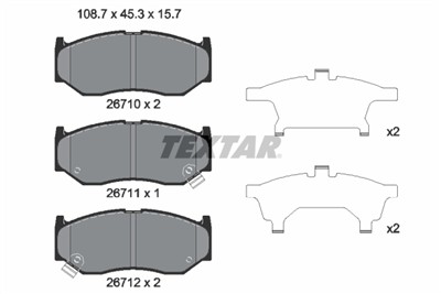 TEXTAR 2671001 Číslo výrobce: 26710. EAN: 4019722610998.