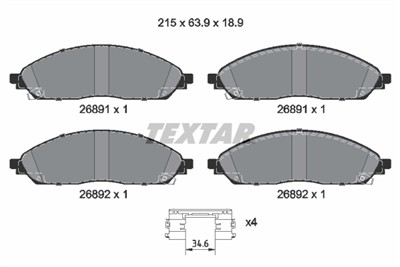 TEXTAR 2689101 Číslo výrobce: 26891. EAN: 4019722611124.