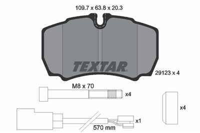 TEXTAR 2912307 Číslo výrobce: 29123. EAN: 4019722299490.