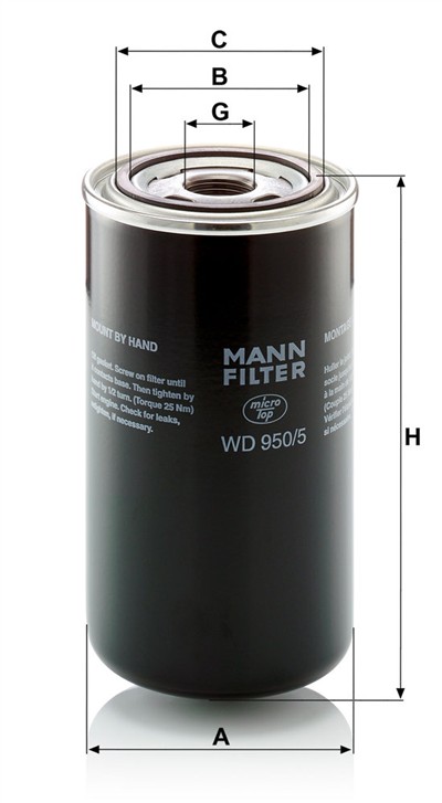 MANN-FILTER WD 950/5 EAN: 4011558851408.