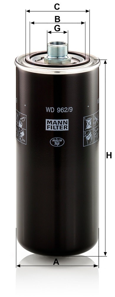 MANN-FILTER WD 962/9 EAN: 4011558920005.