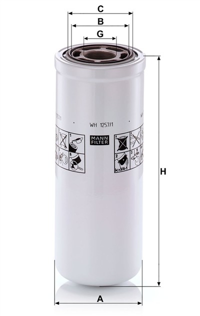 MANN-FILTER WH 1257/1 EAN: 4011558950705.