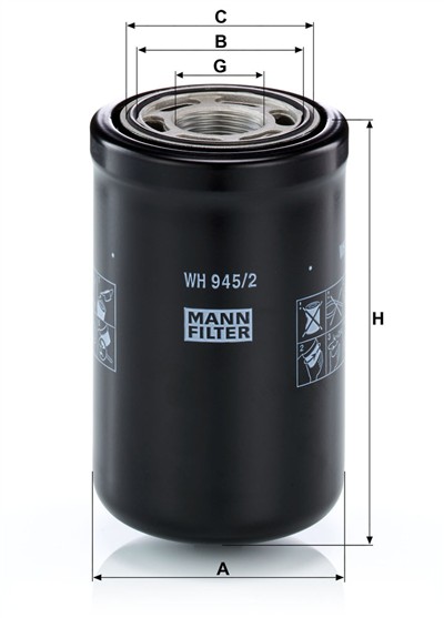 MANN-FILTER WH 945/2 EAN: 4011558950408.