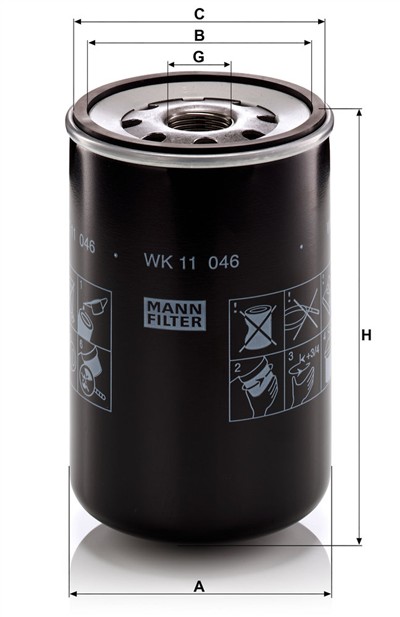 MANN-FILTER WK 11 046 EAN: 4011558336493.