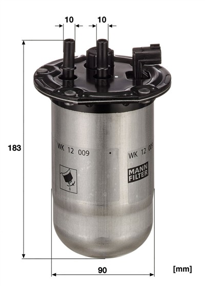 MANN-FILTER WK 12 009 EAN: 4011558810702.