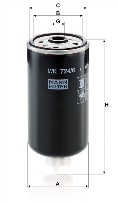 MANN-FILTER WK 724/6 EAN: 4011558071189.
