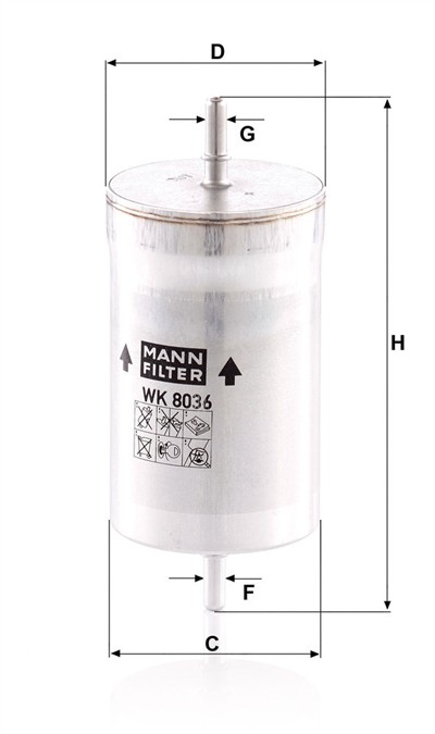 MANN-FILTER WK 8036 EAN: 4011558045098.