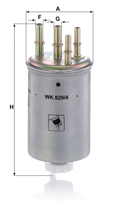 MANN-FILTER WK 829/4 EAN: 4011558953409.