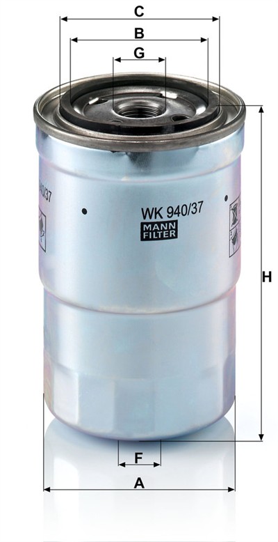 MANN-FILTER WK 940/37 x EAN: 4011558972202.