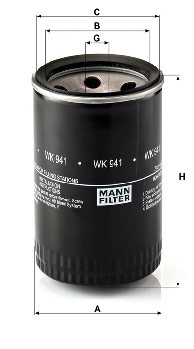 MANN-FILTER WK 941 EAN: 4011558054694.