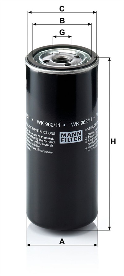 MANN-FILTER WK 962/11 EAN: 4011558947705.