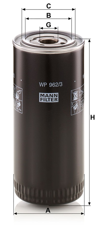 MANN-FILTER WP 962/3 X EAN: 4011558990107.