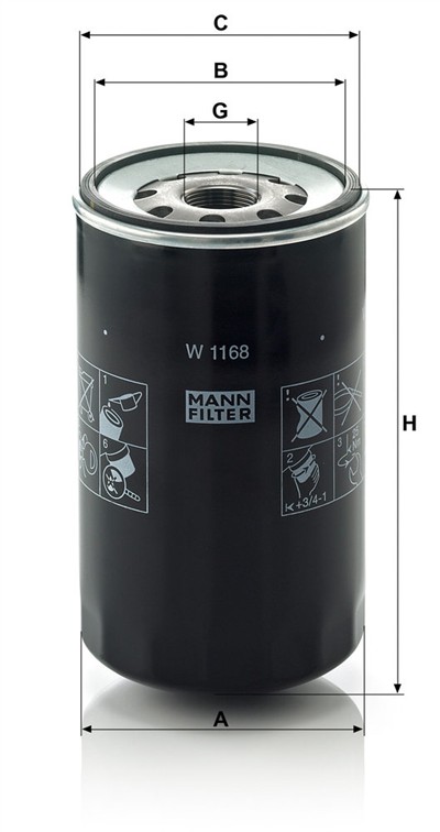 MANN-FILTER W 1168 EAN: 4011558715700.