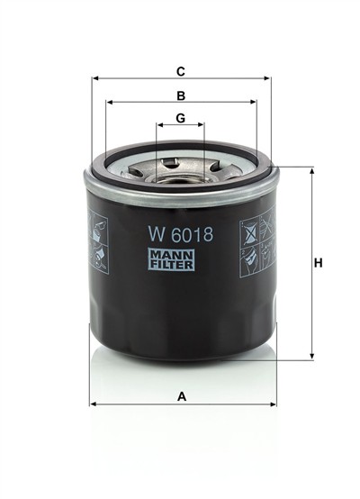 MANN-FILTER W 6018 EAN: 4011558055974.