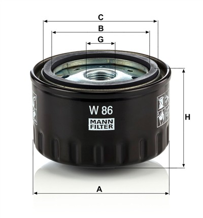 MANN-FILTER W 86 EAN: 4011558002848.
