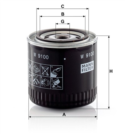 MANN-FILTER W 9100 EAN: 4011558059033.