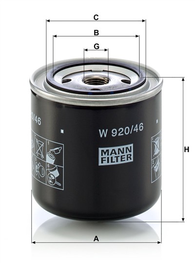 MANN-FILTER W 920/46 EAN: 4011558072179.