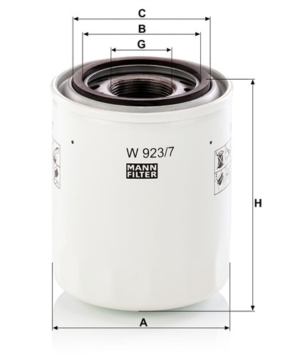 MANN-FILTER W 923/7 EAN: 4011558733001.