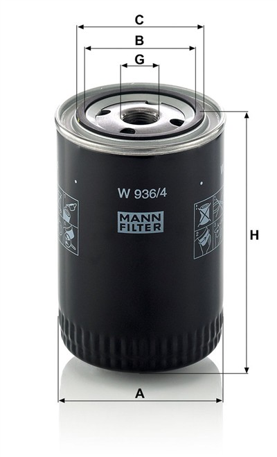 MANN-FILTER W 936/4 EAN: 4011558711801.