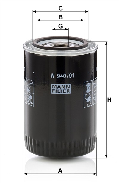 MANN-FILTER W 940/91 EAN: 4011558084233.