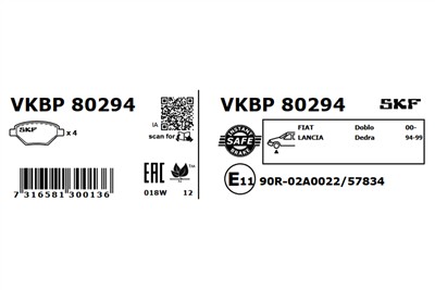 SKF VKBP 80294 EAN: 7316581300136.
