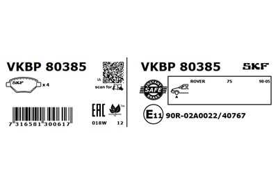 SKF VKBP 80385 EAN: 7316581300617.