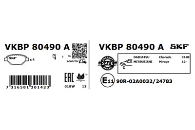 SKF VKBP 80490 A EAN: 7316581301423.