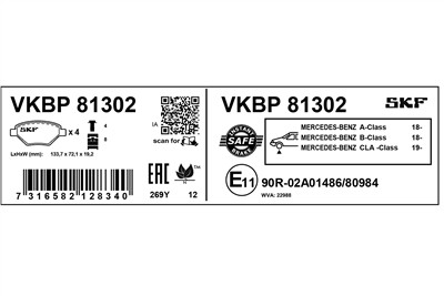 SKF VKBP 81302 EAN: 7316582128340.